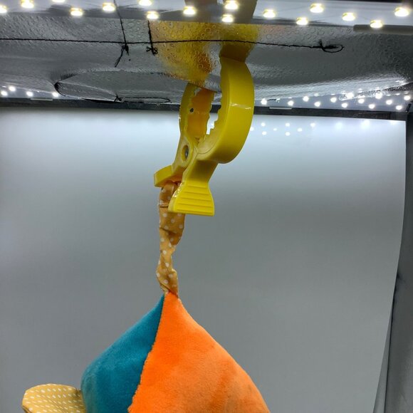 Vtg Baby Crib Mobile Plush Animal Toys Bright Colors Soft Hanging Clip 19" - Picture 4 of 6